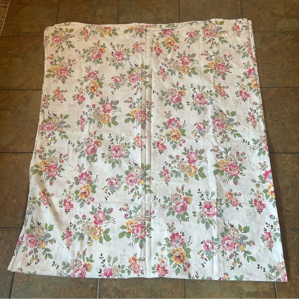 Cath Kidston Floral Flat Sheet Queen 100% Cotton 86x100 Cottage Core